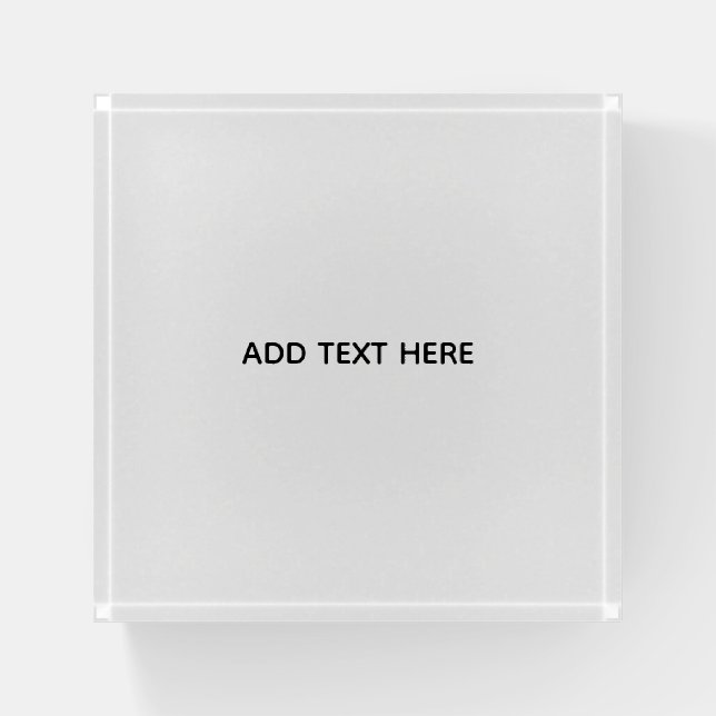 Create Your Own White  Paperweight (Front)