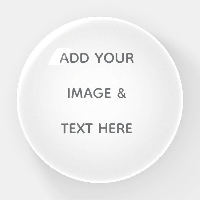 Create Your Own white  Paperweight (Front)