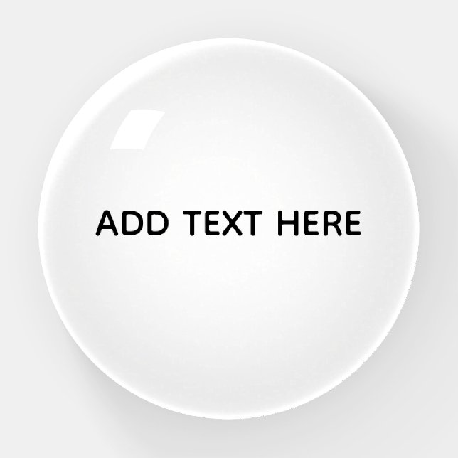 Create Your Own White  Paperweight (Front)