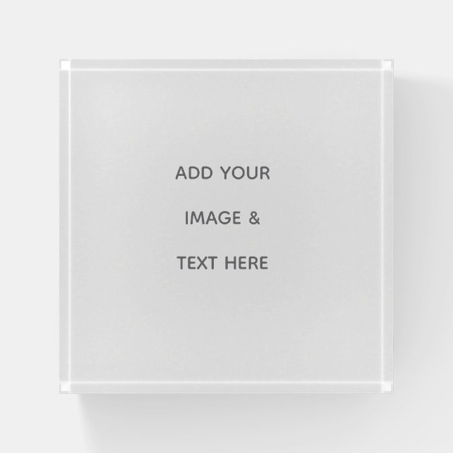 Create Your Own white  Paperweight (Front)