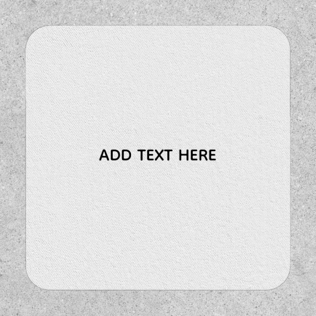 Create Your Own White  Patch (Front)