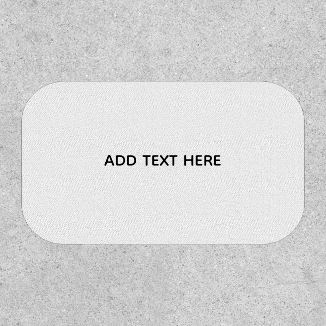 Create Your Own White  Patch (Front)
