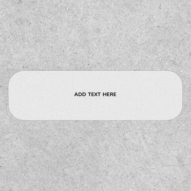 Create Your Own White  Patch (Front)