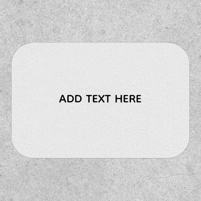 Create Your Own White  Patch (Front)