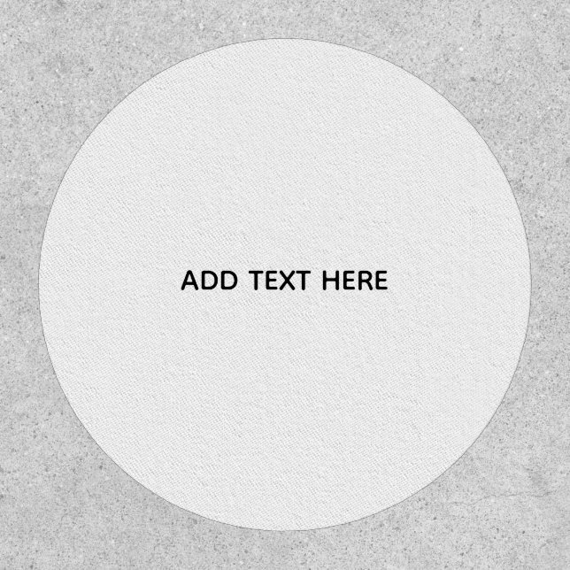 Create Your Own White  Patch (Front)