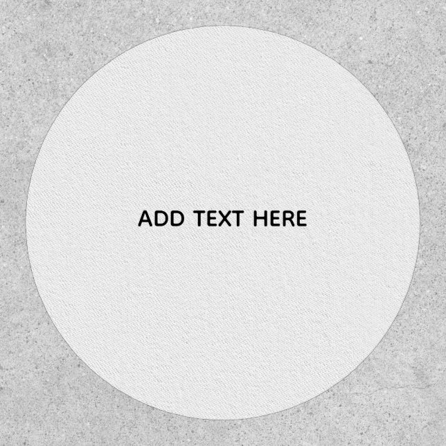 Create Your Own White  Patch (Front)