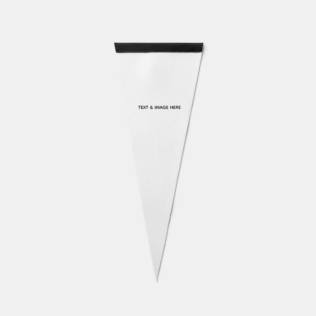 Create Your Own white Pennant Flag (Front)