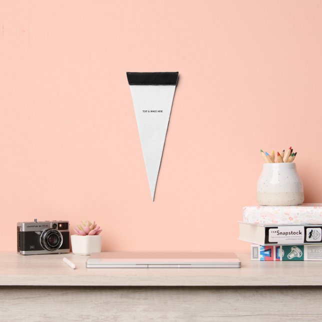 Create Your Own white Pennant Flag (Insitu 2)