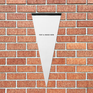 Create Your Own white Pennant Flag