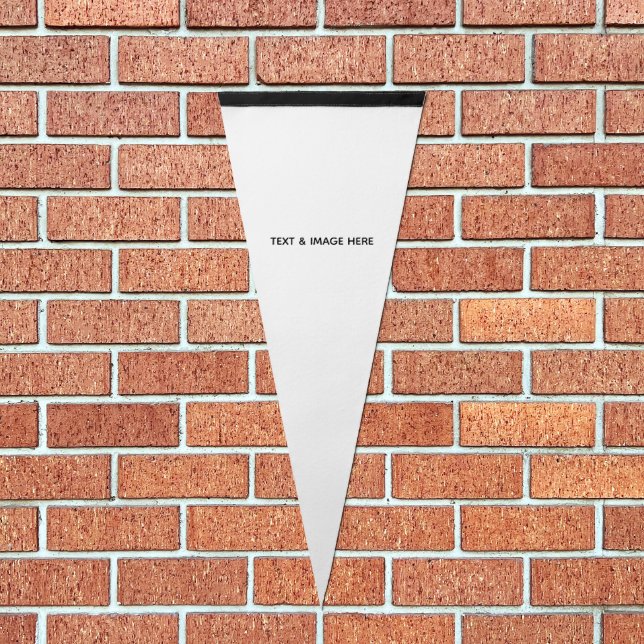Create Your Own white Pennant Flag (Front)