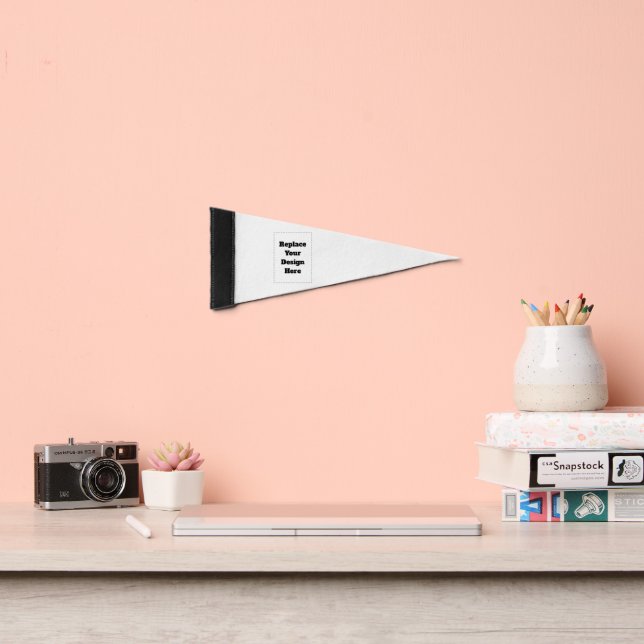 Create Your Own white  Pennant Flag (Insitu 2)