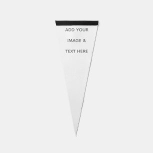 Create Your Own white Pennant Flag