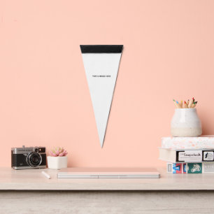 Create Your Own white Pennant Flag