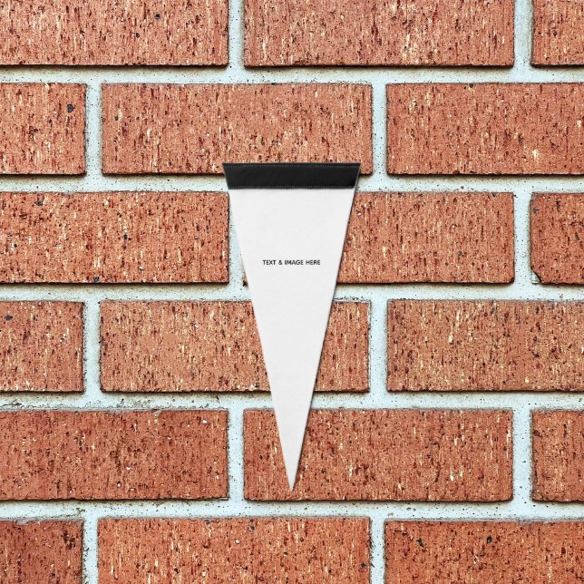 Create Your Own white Pennant Flag (Front)
