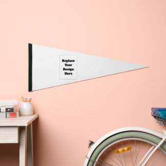 Create Your Own white Pennant Flag