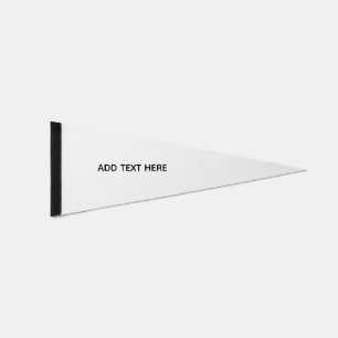 Create Your Own White Pennant Flag