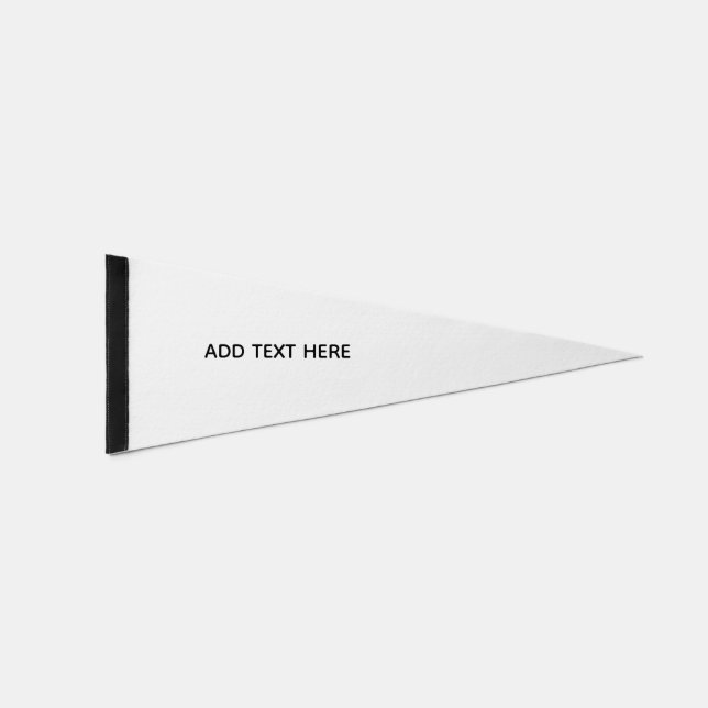 Create Your Own White  Pennant Flag (Front)