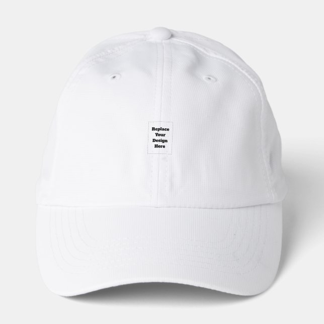 Create Your Own white  Performance Cap (Front)