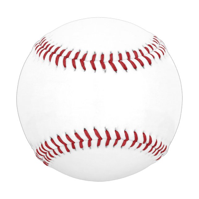 Create your own white personalizable baseball (Front)