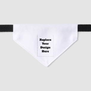 Create Your Own white  Pet Bandana Collar