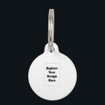 Create Your Own white Pet ID Tag<br><div class="desc">This design is minimalist style which can be easily updated with your photo and text. If you need any help please contact me using the massage button below and I will be happy to help.</div>