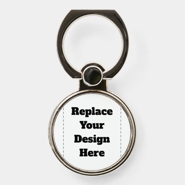 Create Your Own white  Phone Ring Stand (Front)