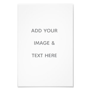 Create Your Own white  Photo Print