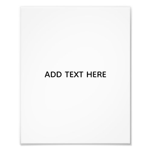 Create Your Own White Photo Print