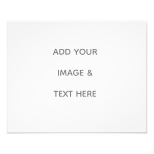 Create Your Own white  Photo Print