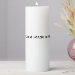 Create Your Own white Pillar Candle