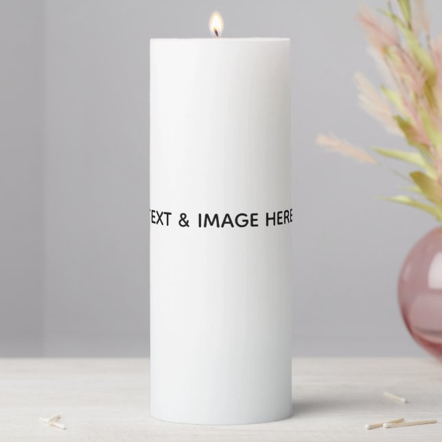 Create Your Own white Pillar Candle (In Situ)
