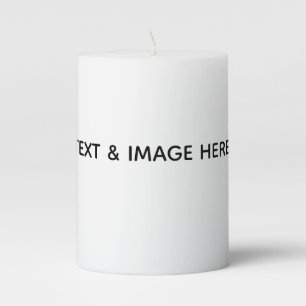 Create Your Own white Pillar Candle