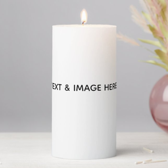 Create Your Own white Pillar Candle (In Situ)