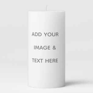 Create Your Own white Pillar Candle