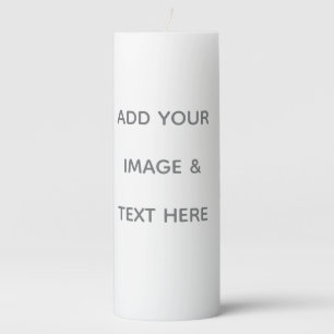 Create Your Own white Pillar Candle