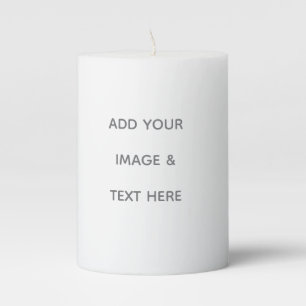 Create Your Own white Pillar Candle