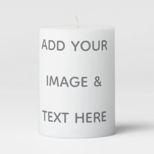 Create Your Own white  Pillar Candle