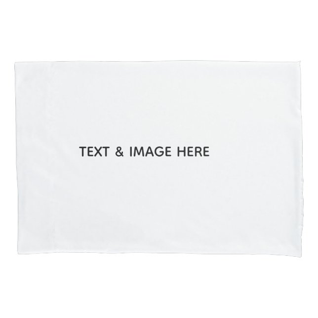 Create Your Own white Pillow Case (Front-Left)
