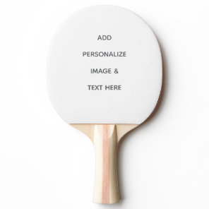 Create Your Own white  Ping Pong Paddle