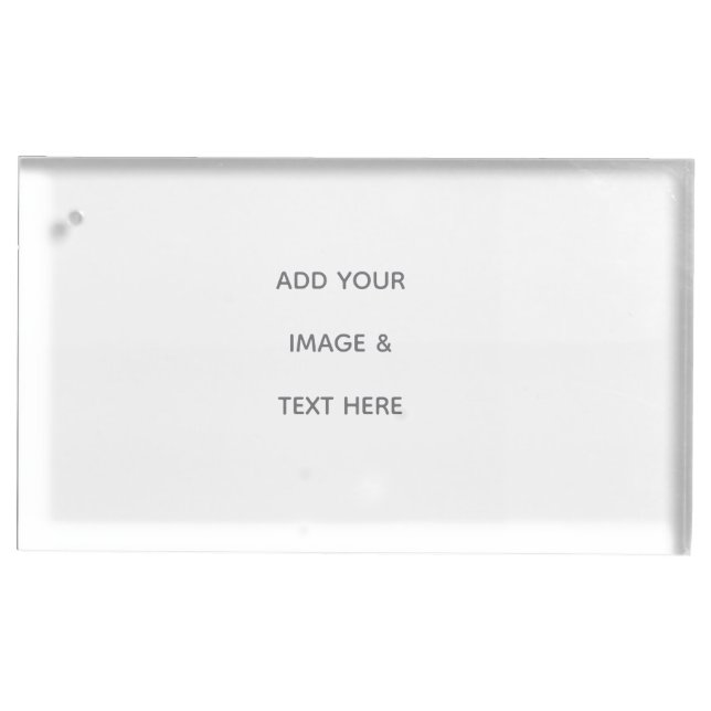 Create Your Own white  Place Card Holder (Front)