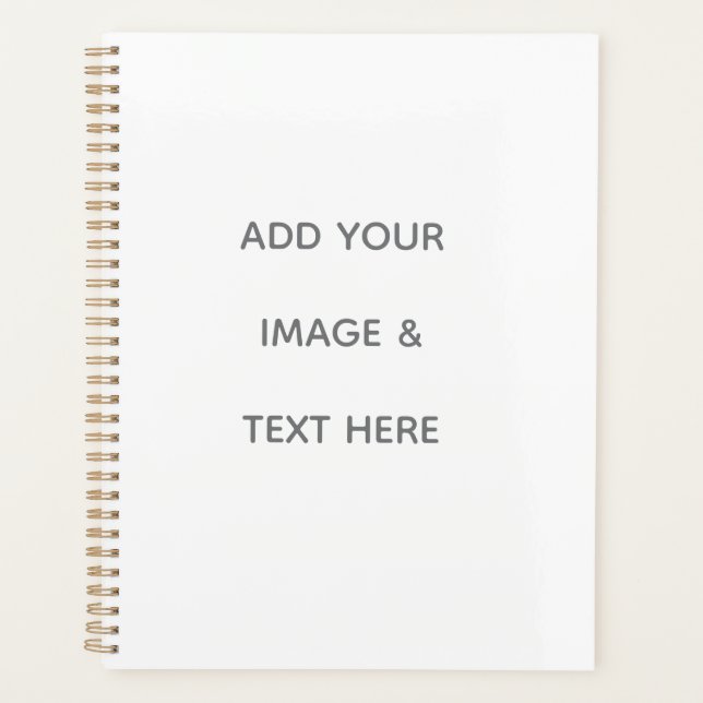 Create Your Own white  Planner (Front)