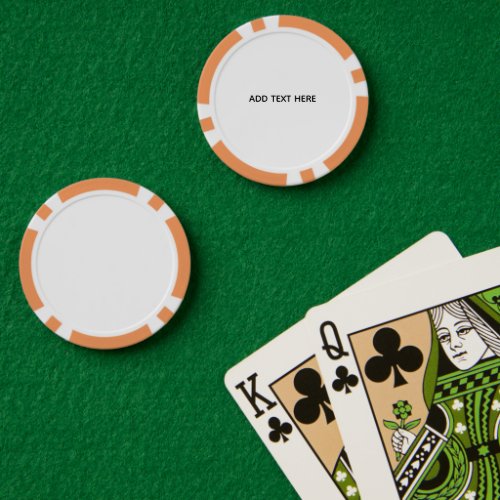 Create Your Own White  Poker Chips