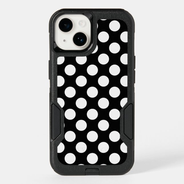 Create Your Own White Polka Dot Pattern Otterbox iPhone Case (Back)