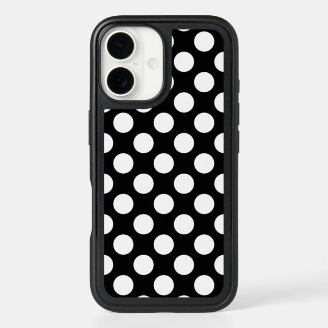 Create Your Own White Polka Dot Pattern Otterbox iPhone Case (Back)