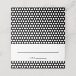 Create Your Own White Polka Dot Place Card | Zazzle