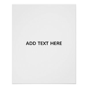 Create Your Own White  Poster