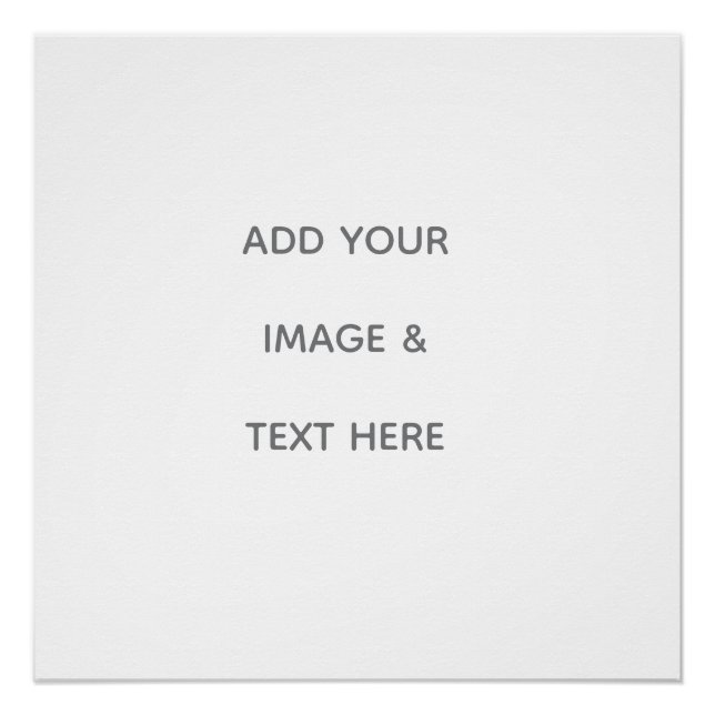 Create Your Own white  Poster (Front)