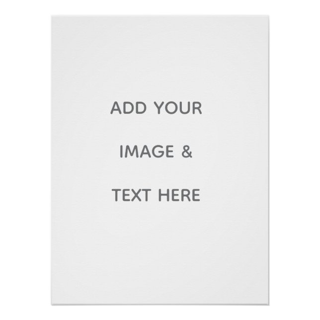 Create Your Own white  Poster (Front)