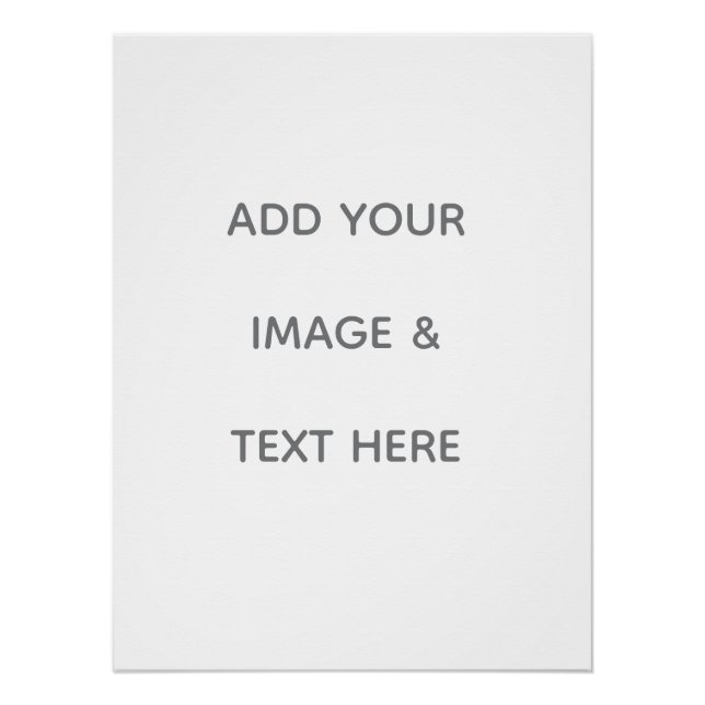 Create Your Own white  Poster (Front)
