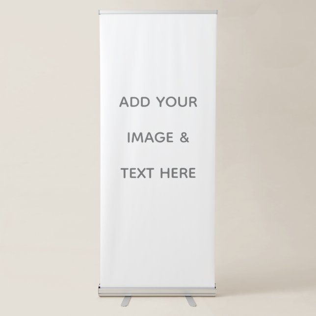 Create Your Own white  Retractable Banner (Front)